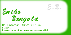 eniko mangold business card